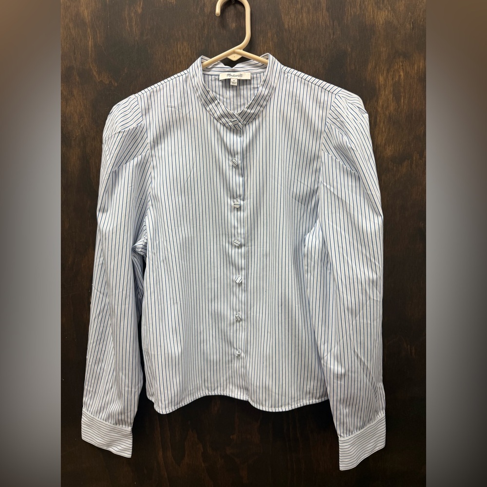 MADEWELL‎ M Puff-Sleeve Button-Up Shirt NX205 - Picture 4 of 7